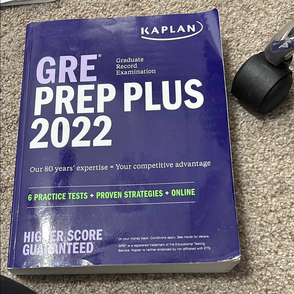 Kaplan GRE Prep Plus 2022 in Blue and White